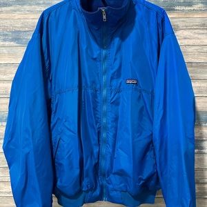 Vintage PATAGONIA Shelled Synchilla Jacket XL Nylon Fleece Lined Men’s XL BLUE